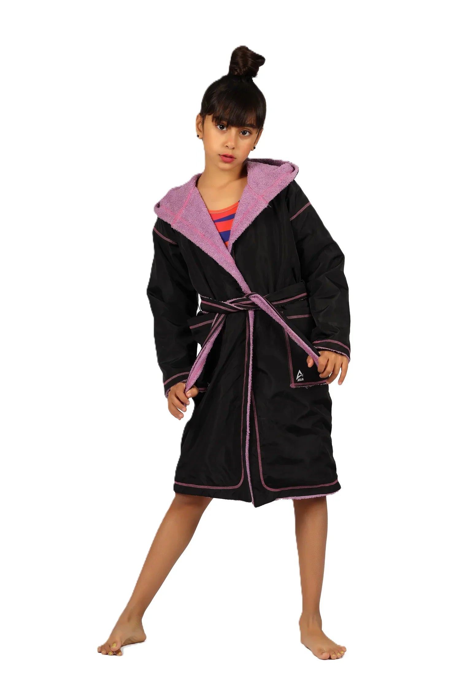 Girls Hooded Swim Robe – Quick-Dry Changing Coat