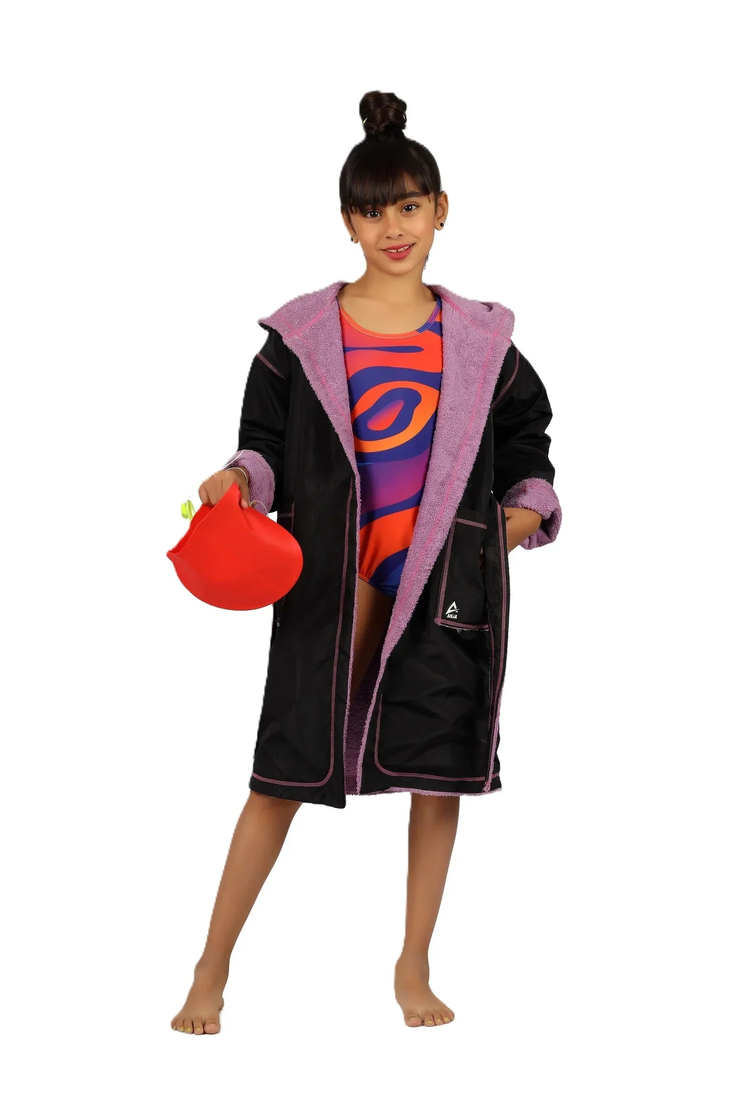 Girls Hooded Swim Robe – Quick-Dry Changing Coat