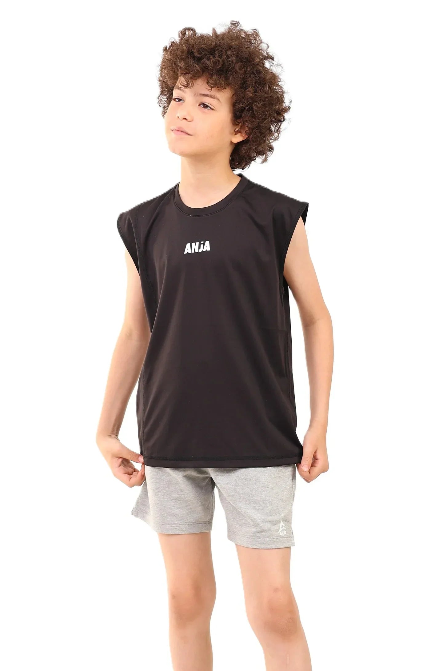 Boys cap sleeve Sports T-Shirt – Athletic Top and black