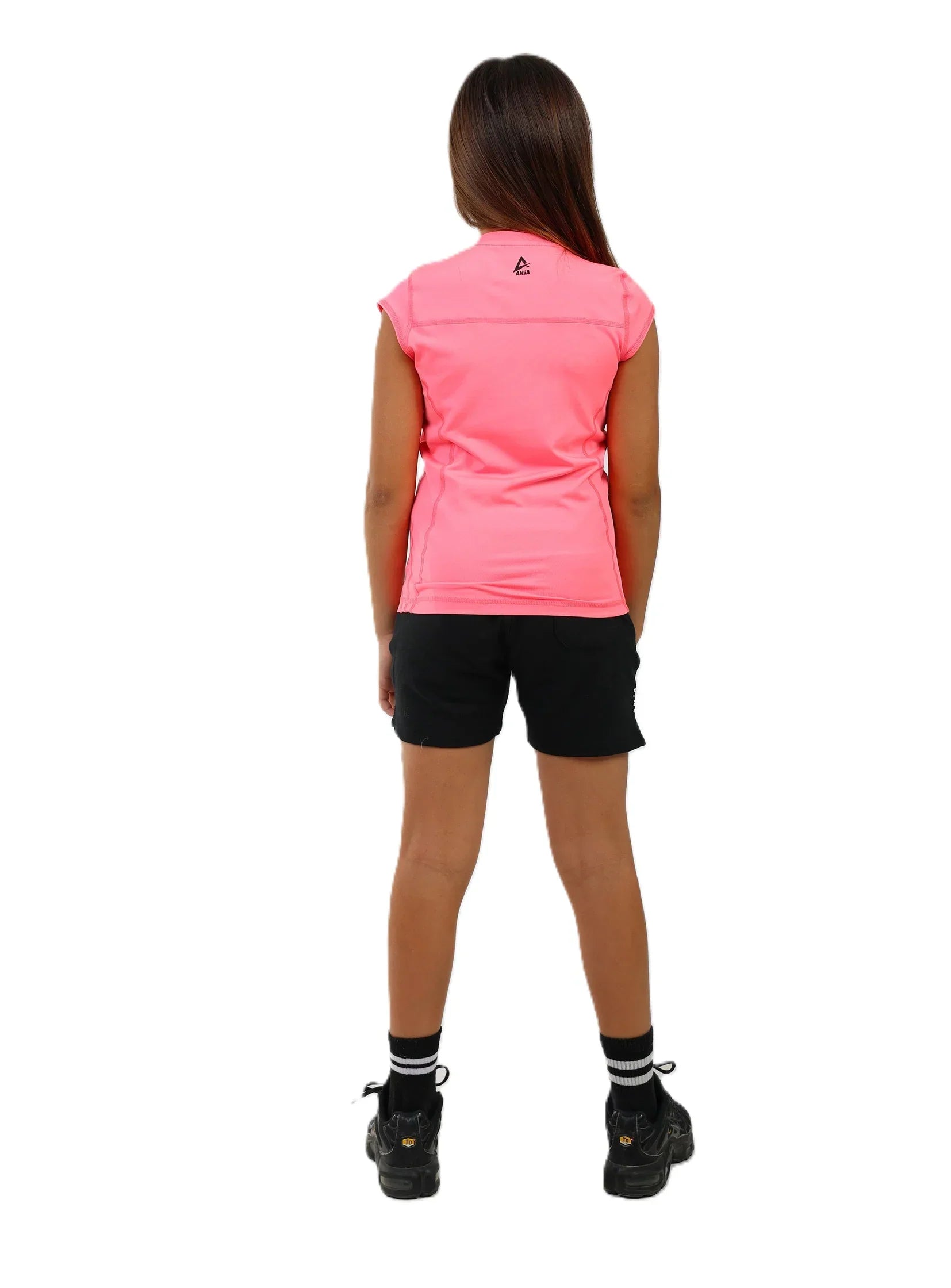 Girls Performance T-Shirt with Cap Sleeves – Sporty Athletic Top