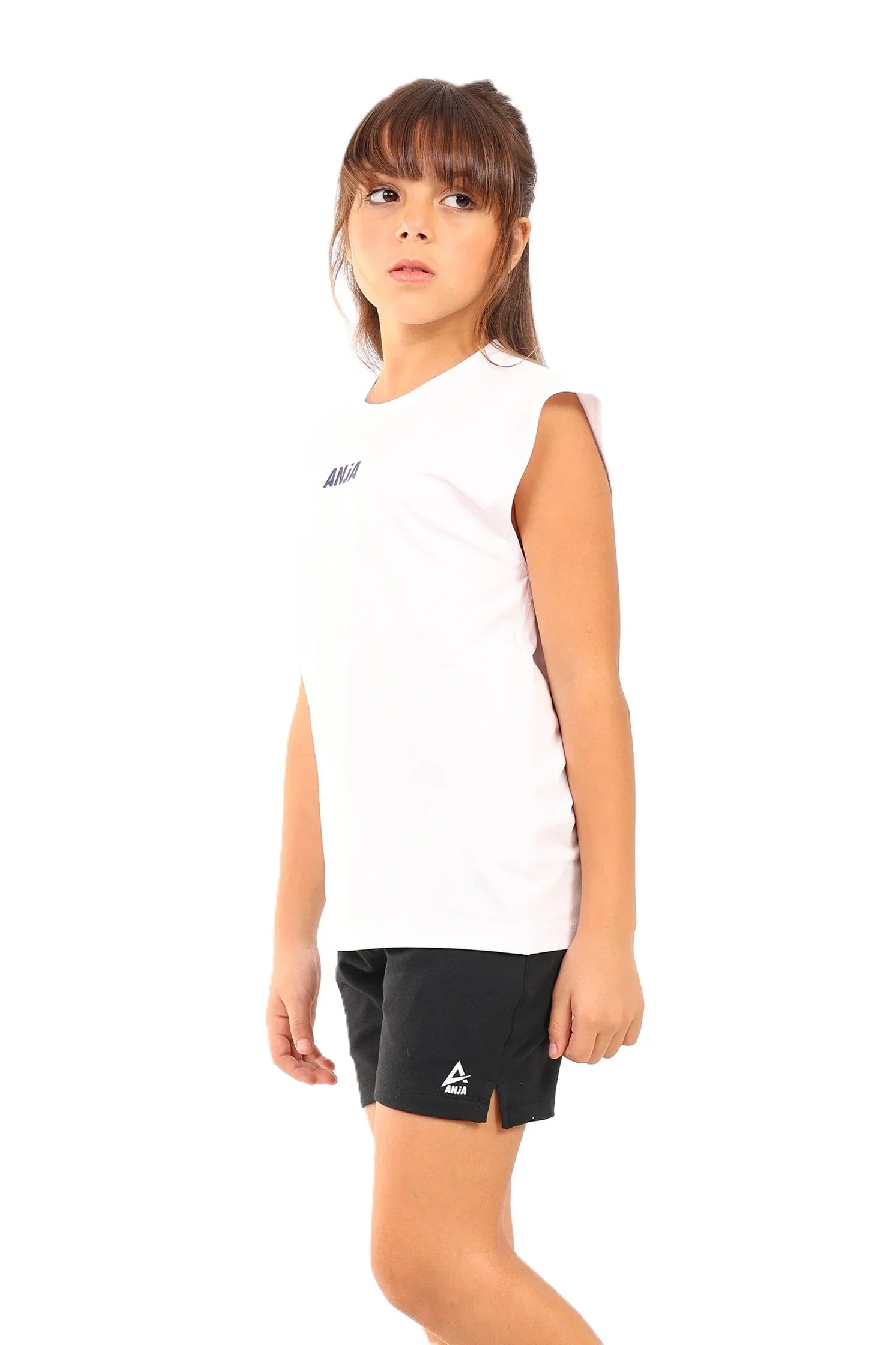 Girls Performance T-Shirt with Cap Sleeves – Sporty Athletic Top