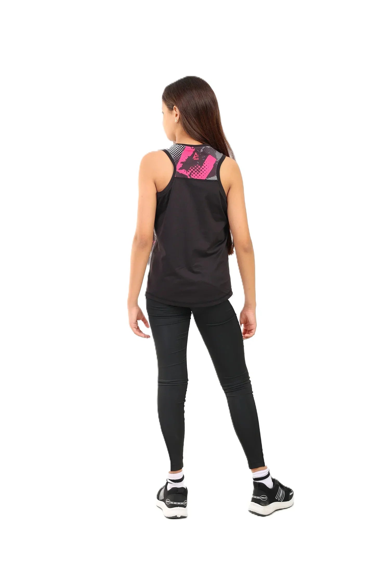 Girls Sleeveless Performance T-Shirt – Two-Tone Top