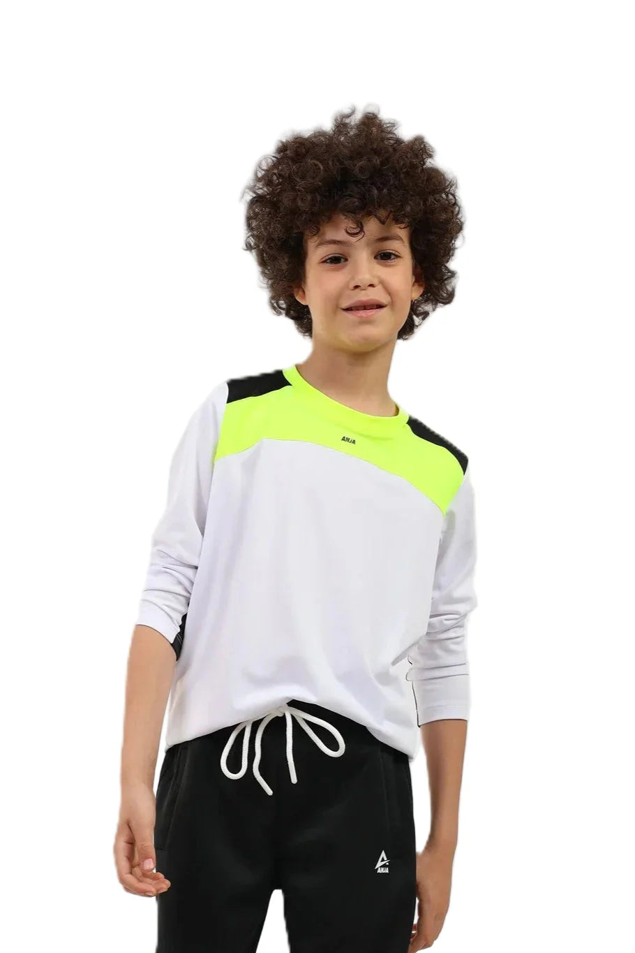 Boys Long Sleeve Performance T-Shirt – with Neon Accents