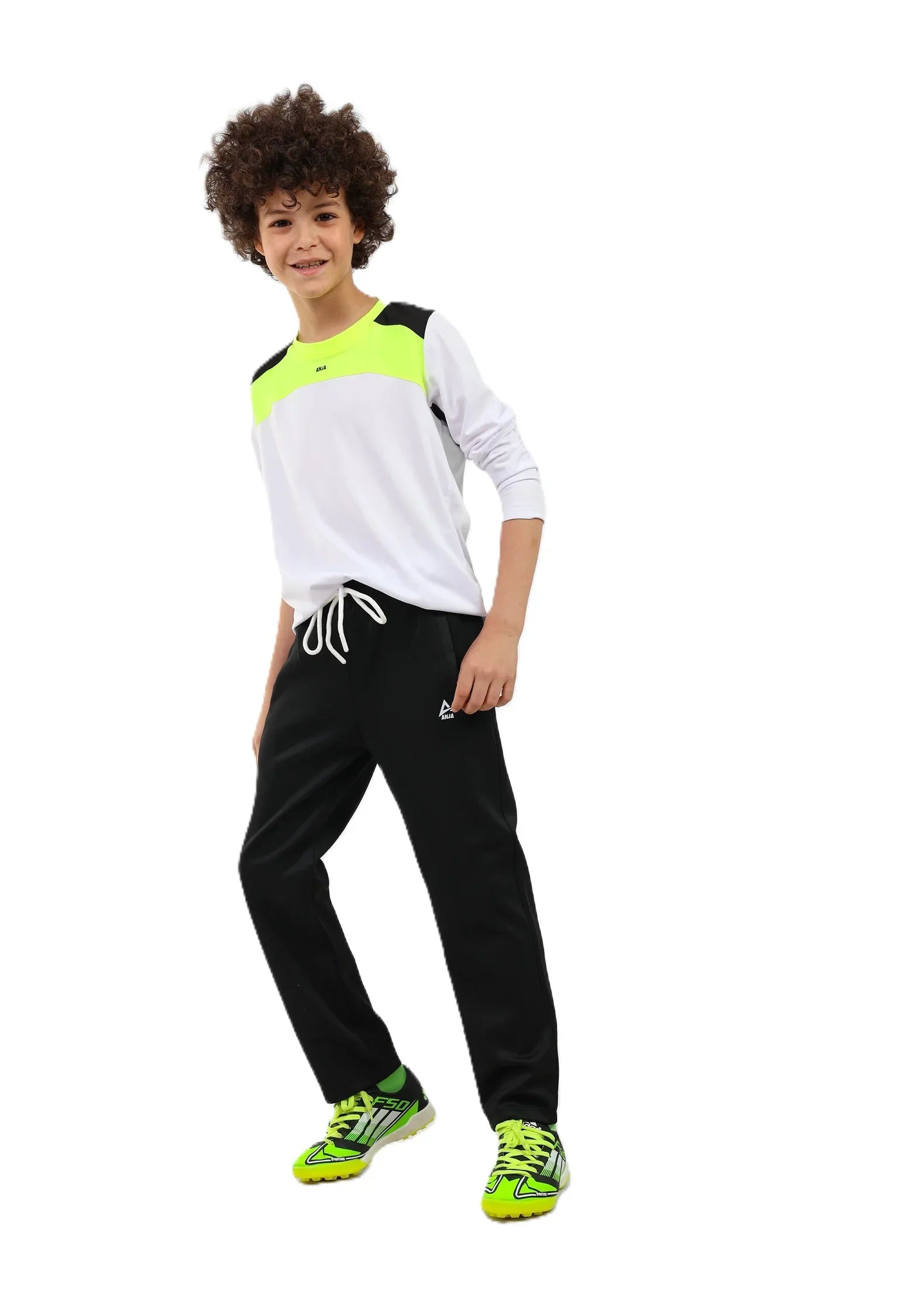 Boys Long Sleeve Performance T-Shirt – with Neon Accents