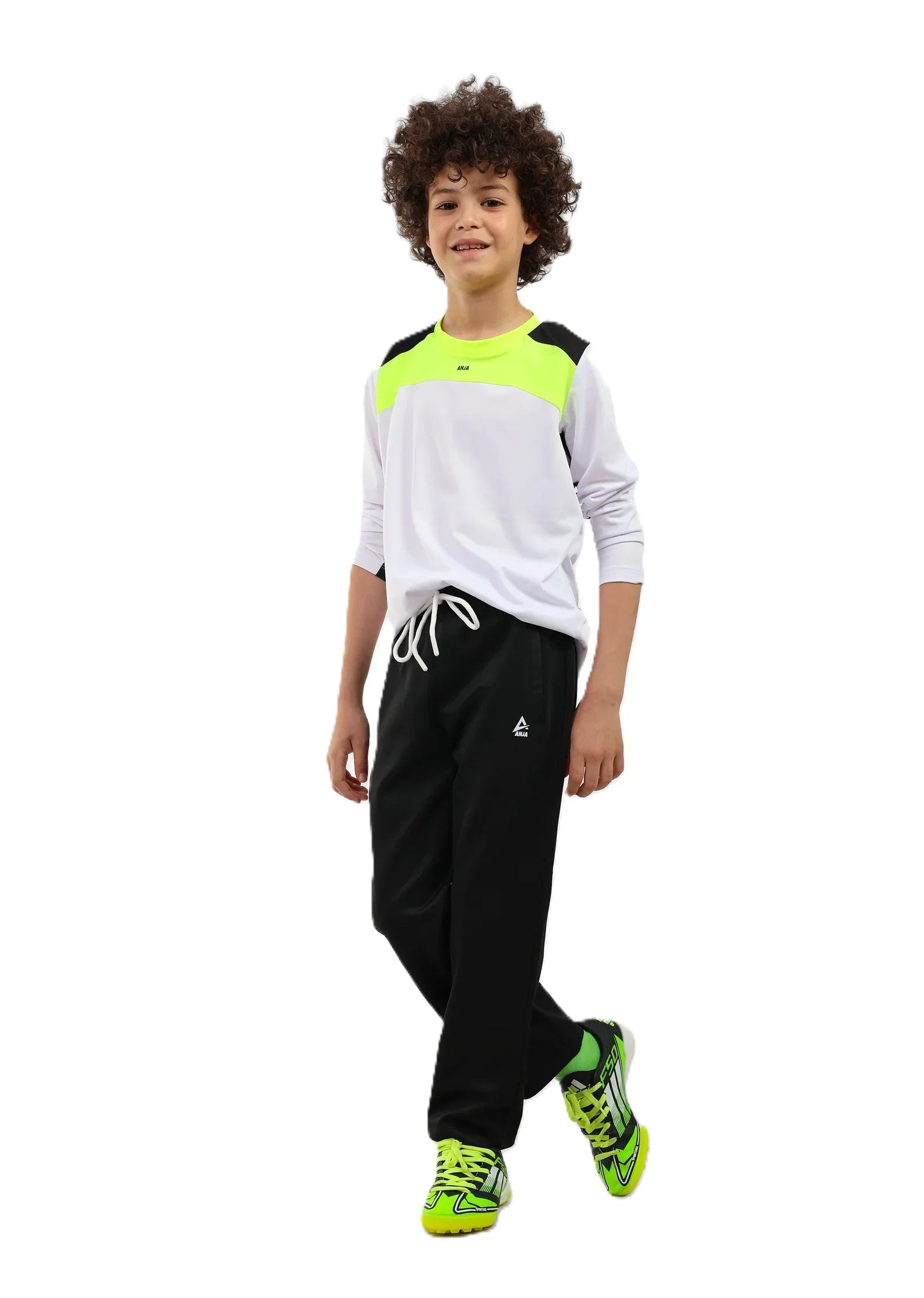 Boys Long Sleeve Performance T-Shirt – with Neon Accents