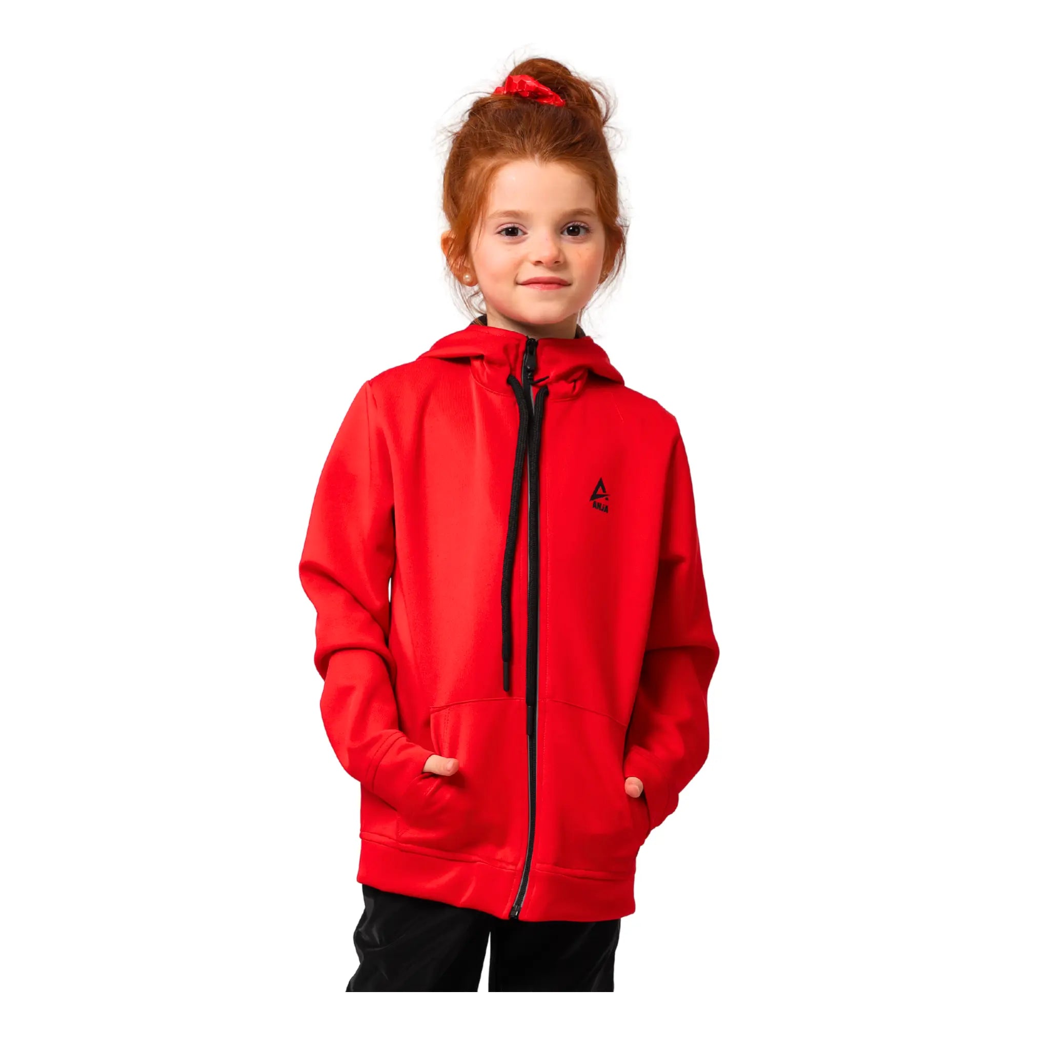 Girls  Zip-Up Sweatshirt – Sporty Contrast Trim Jacket