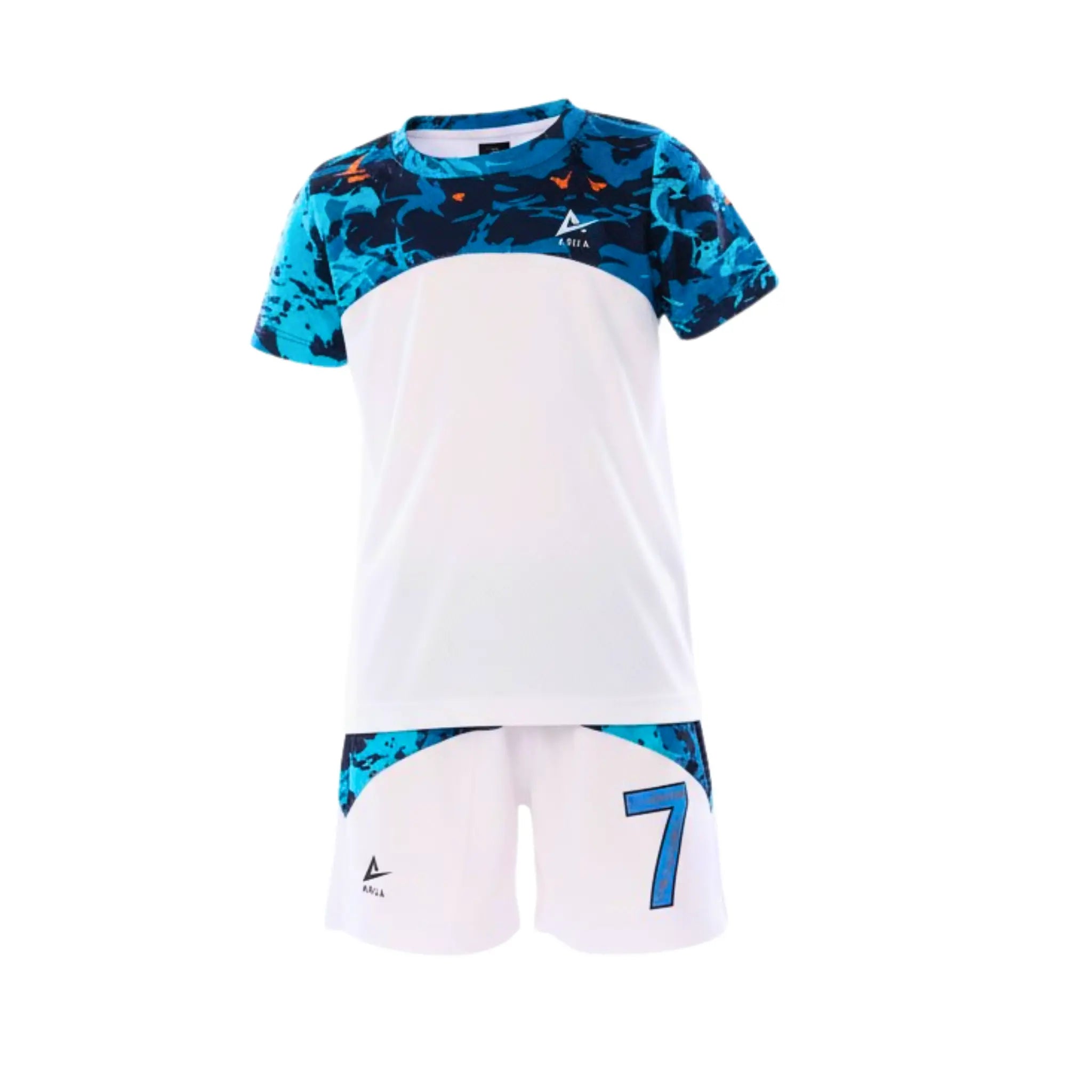 Girls Pattern Sports Kit – Athletic T-Shirt and Shorts Set