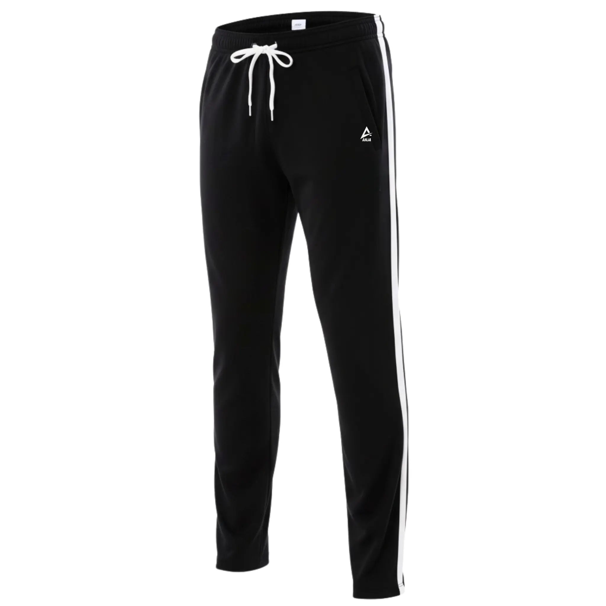 Boys Black Stripe Track Pants – Sporty Side Stripe Joggers for kids
