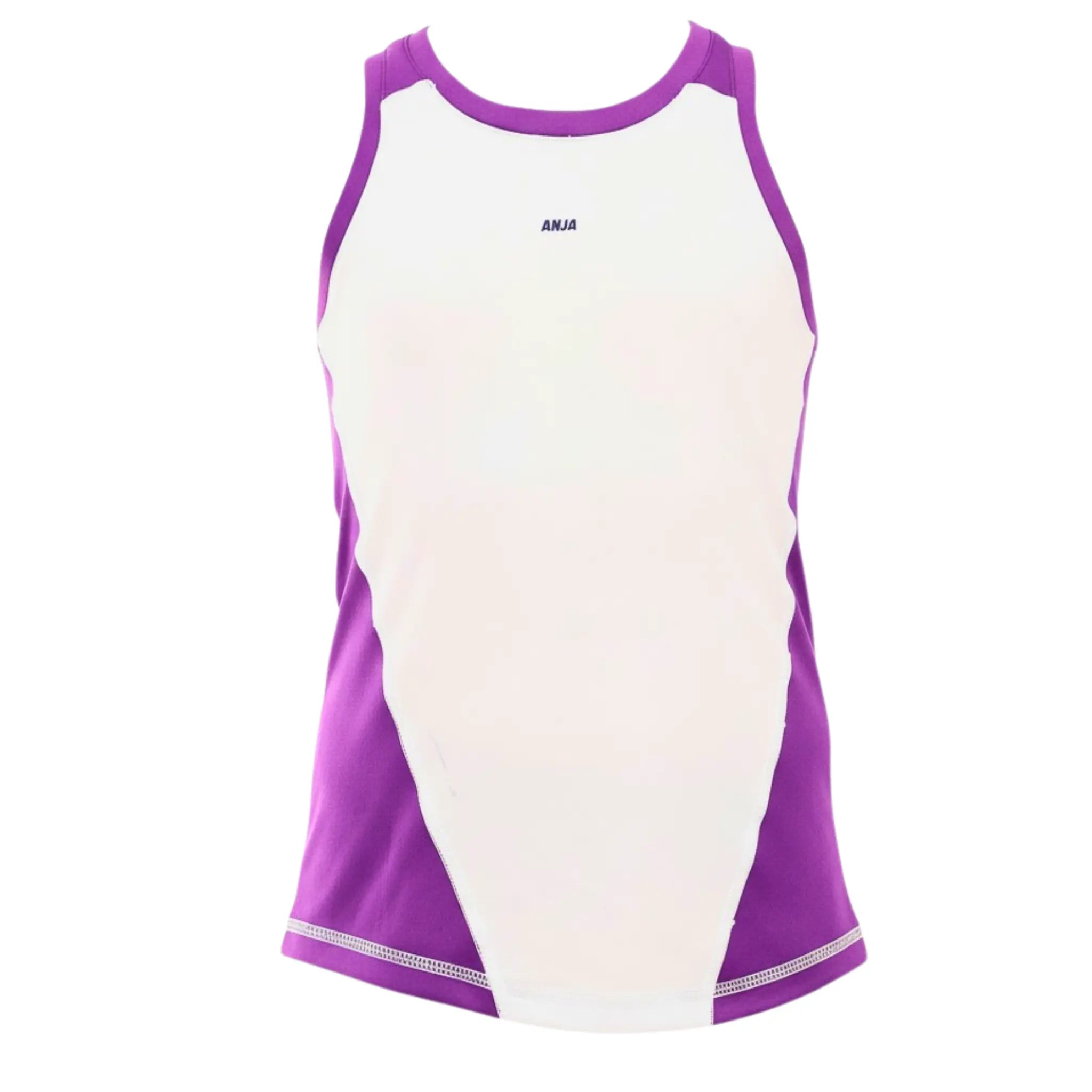 Girls Sleeveless Performance T-Shirt – Two-Tone Top