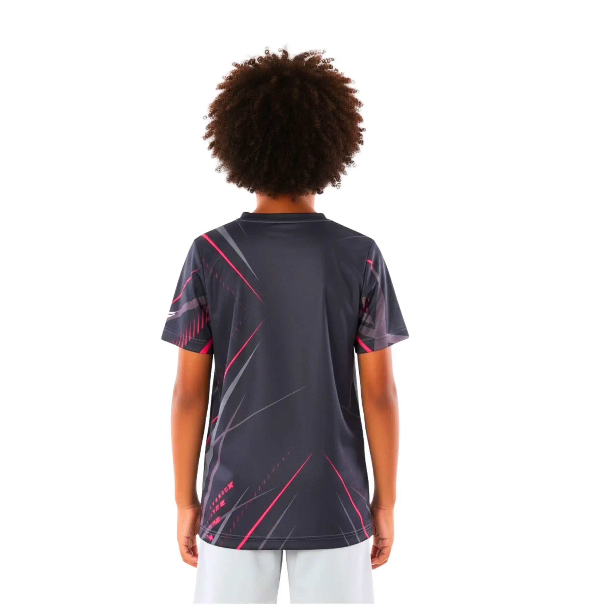 Boys Black & Red Streak  T-Shirt – Sporty Graphic Top
