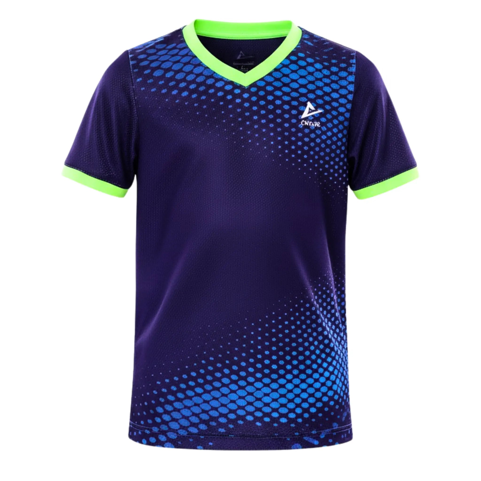 Girls Blue Hex Fade T-Shirt – Sporty Athletic Top