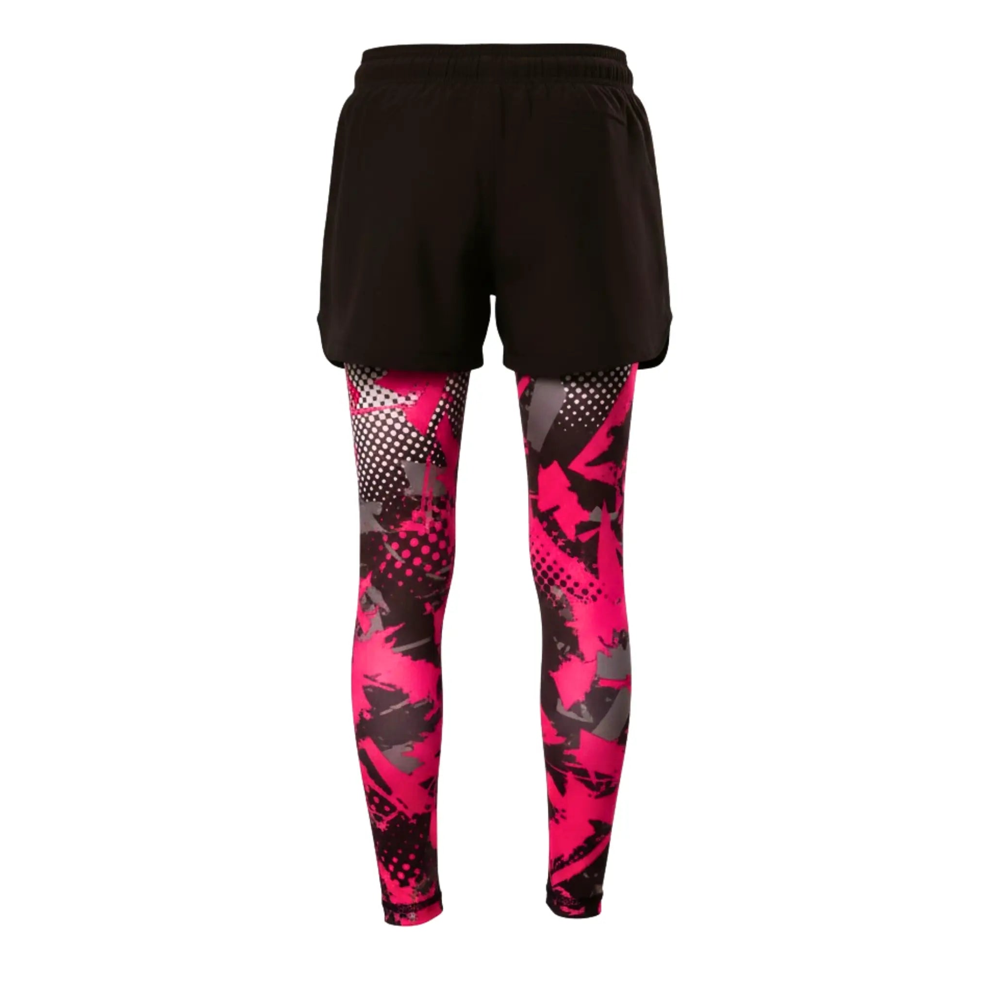 Girls Sporty Shorts with Leggings – Kids Athletic Layered Bottoms