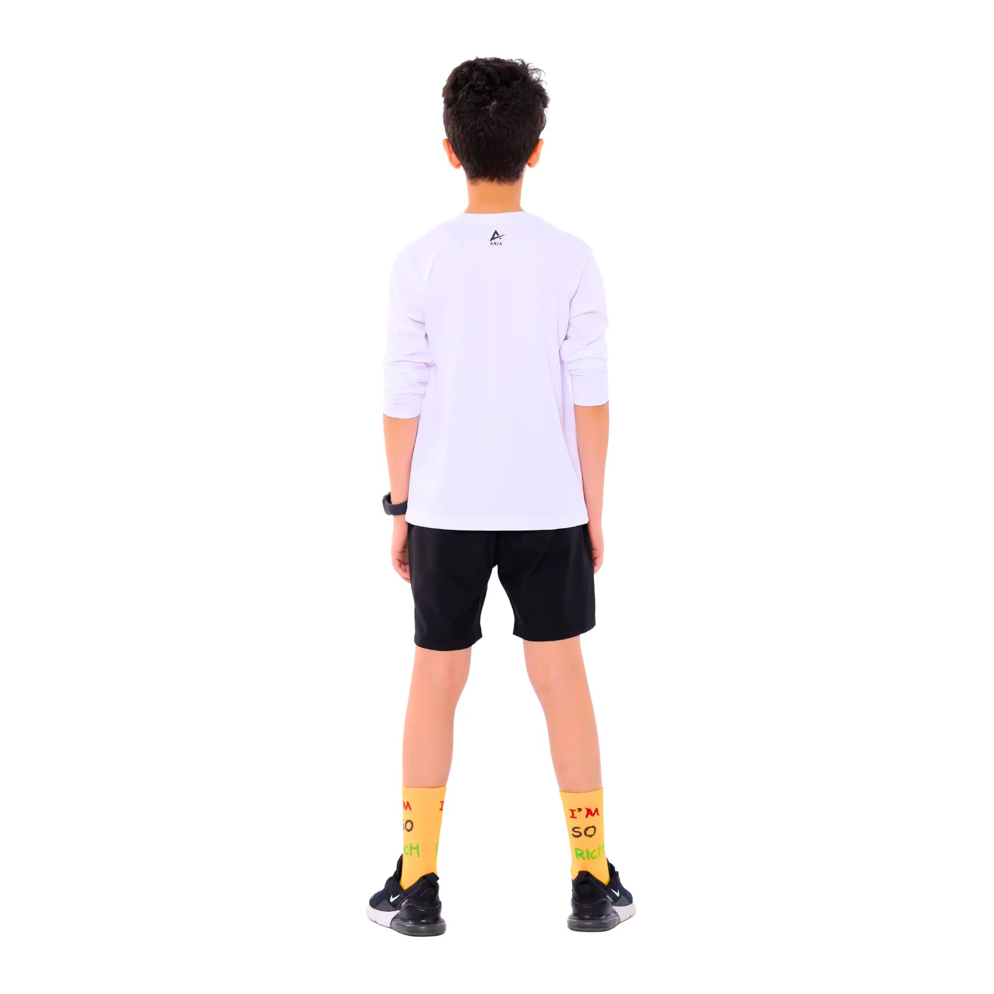 Boys Basketball Splash Graphic T-Shirt – Sporty Long Sleeve Tee